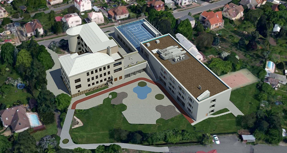 Stavební práce na škole v Českém Brodě